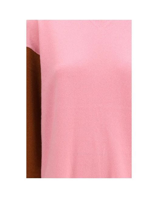 Guest In Residence Pink Multicolor Cashmere Sweatshirt