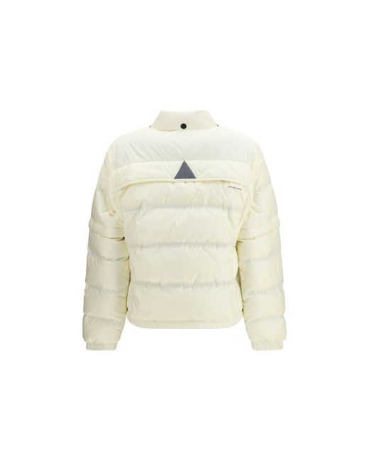 Moncler White Beige Polyamide Coat