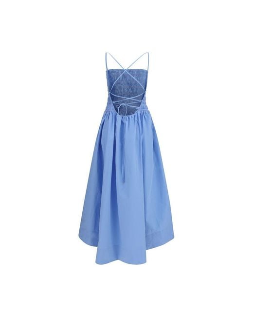 Ganni Blue Cotton Casual Dress