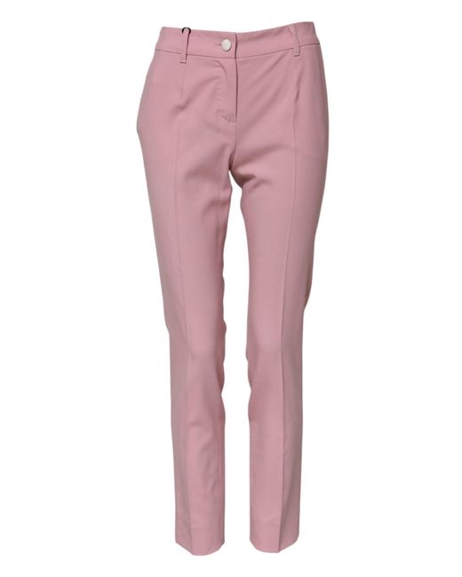 Dolce & Gabbana Pink Slim Fit Pants