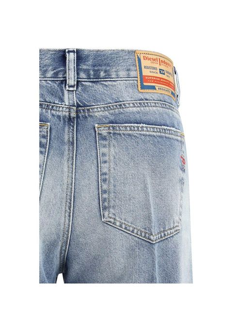 DIESEL Blue Cotton Bootcut Jeans