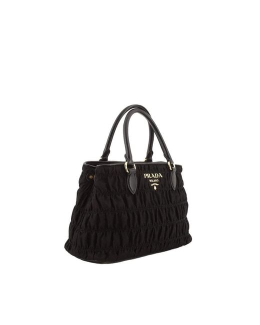 Prada Black Gaufre Nylon Handbag