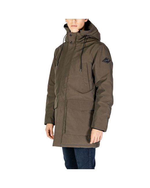 Replay Brown Polyamide Parka for men
