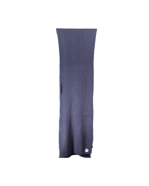 North Sails Blue Cotton Men Scarf for men