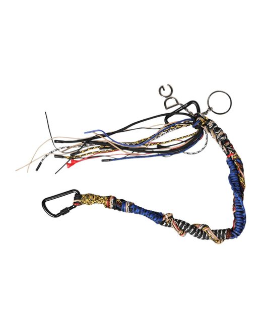 Dolce & Gabbana Multicolor Braided Rope Logo Bag Shoulder Strap