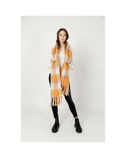 ONLY Orange Polyester Scarf