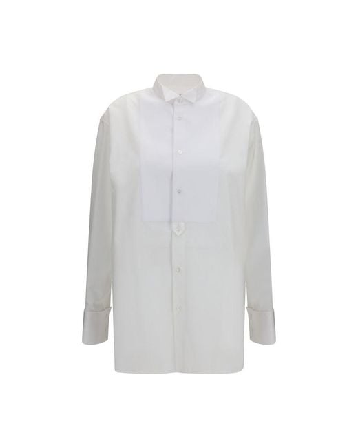 Saint Laurent White Cotton Dress Shirt