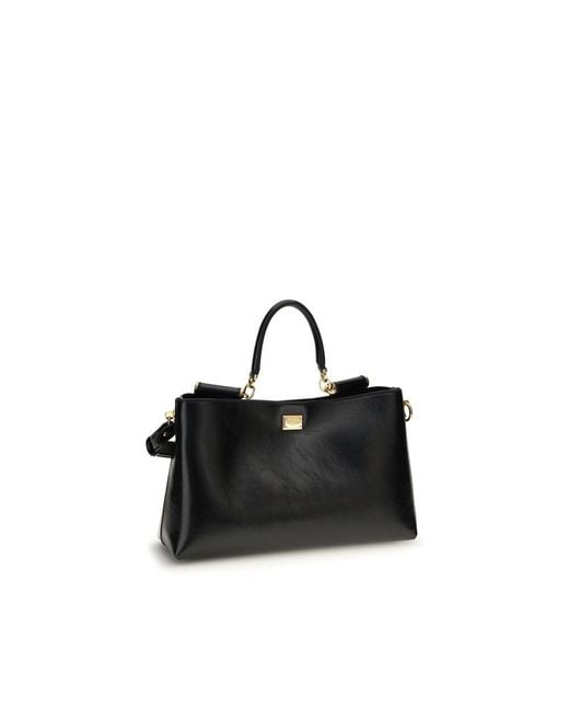 Dolce & Gabbana Black Calf Leather Bos Taurus Shoulder Bag