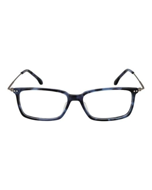 Lozza Brown Blue Stainless Steel Glasses (frames) for men