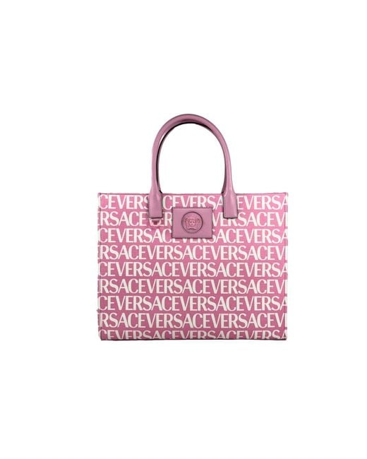 Versace Medusa Large Canvas Large Tote Bag Baby Pink