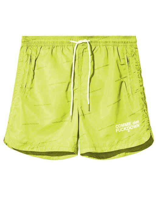 Comme Des Fuckdown Green Polyester Swimwear Short for men