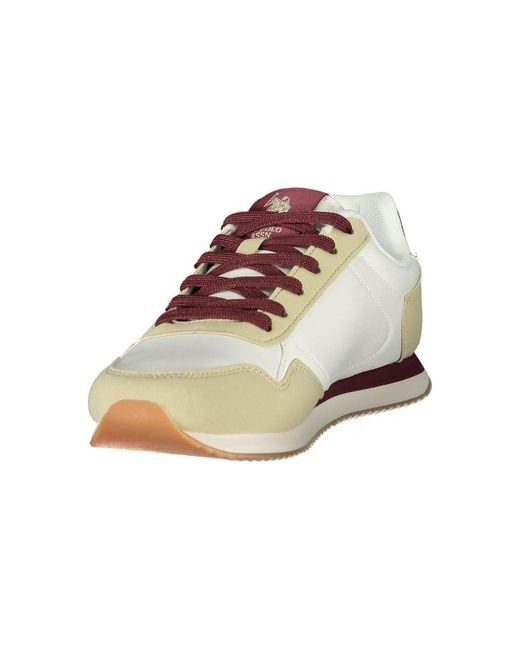 U.S. POLO ASSN. Metallic White Polyurethane 's Sneaker
