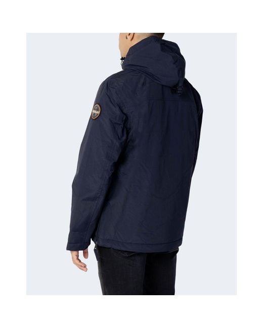Napapijri Blue Polyester Shell Jacket for men