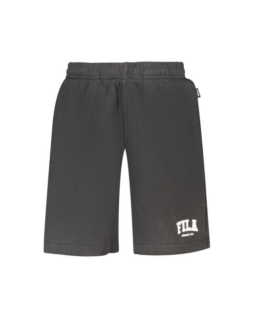 Fila Gray Black Cotton Men's Pants for men