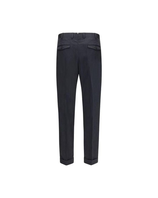 PT Torino Blue Gray Wool Oves Aries Casual Pants for men