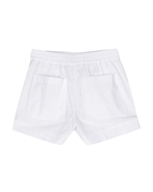 P.A.R.O.S.H. Pink Elasticated-Waist Cotton Shorts