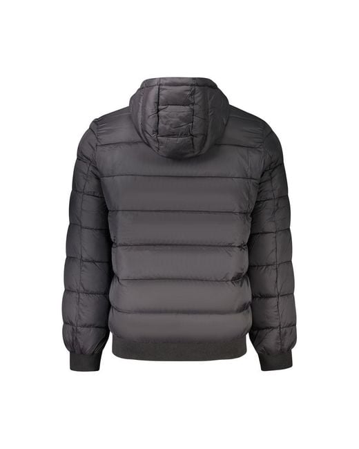Pepe Jeans Gray Black Polyamide Jackets & Coat for men