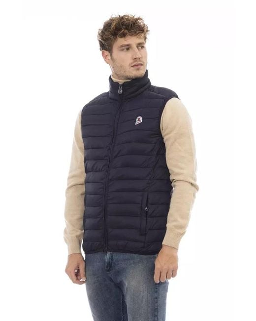 INVICTA WATCH Blue Quilted Contrast Patch Fashion Vest for men