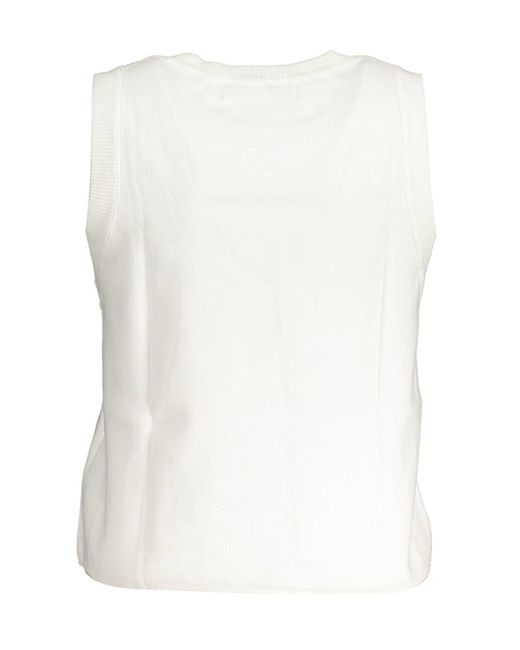 Calvin Klein White Cotton Tops & T-shirt