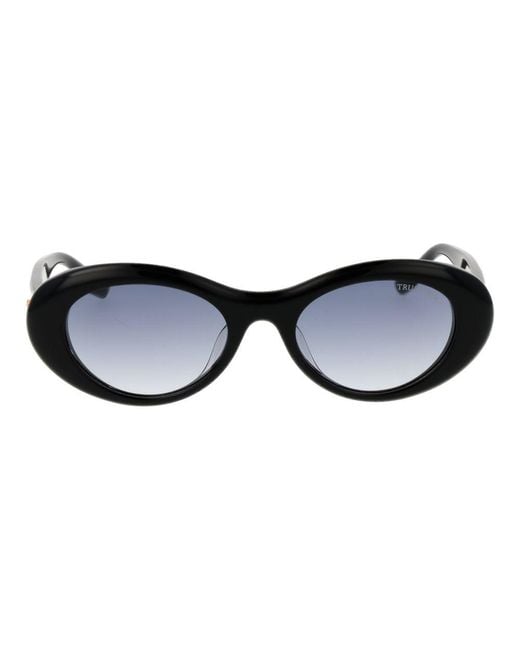 Trussardi Black Acetate Sunglasses