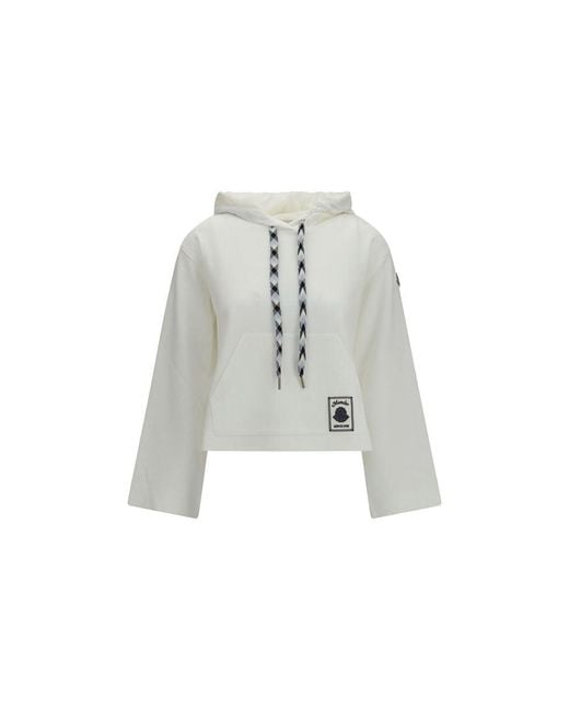 Moncler Gray White Cotton Sweatshirt