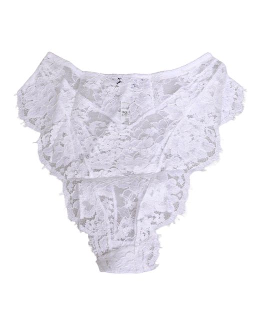 Dolce & Gabbana Purple Floral Lace Low Rise Panty Underwear Viscose Clothing