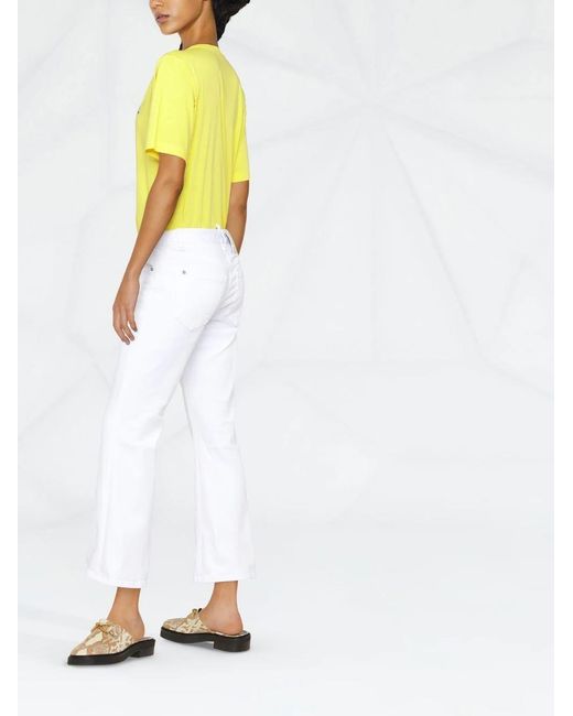 DSquared² White Bootcut Cropped Trousers