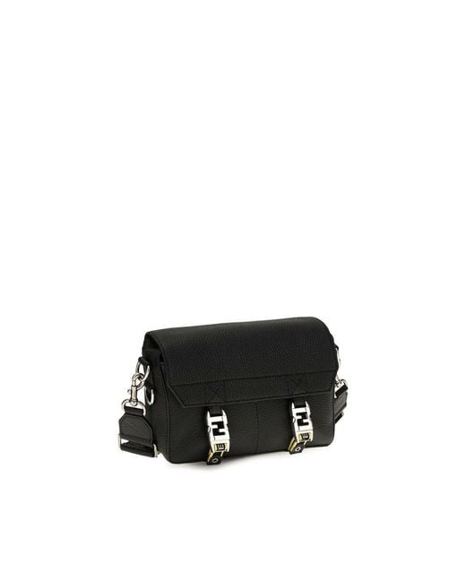 Fendi Black Calf Leather Bos Taurus Shoulder Bag for men