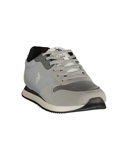 U.S. POLO ASSN. Gray Dark Grey Polyurethane Men's Sneaker for men