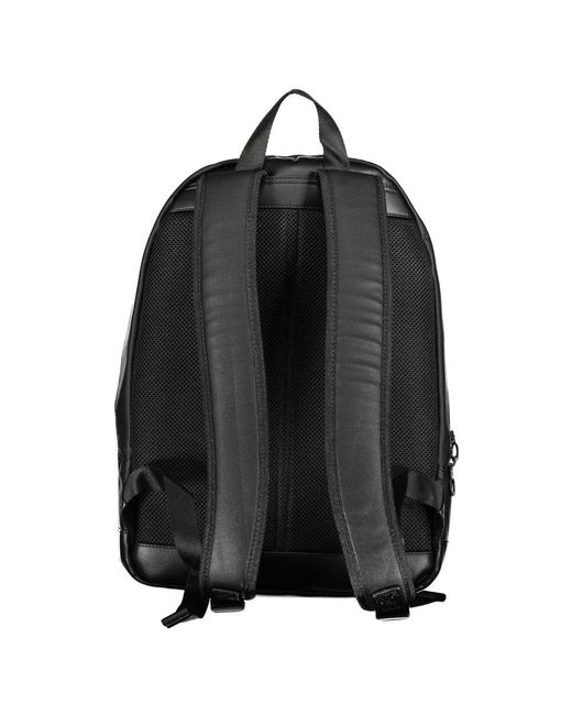 Tommy Hilfiger Black Elegant Urban Backpack With Laptop Compartment for men