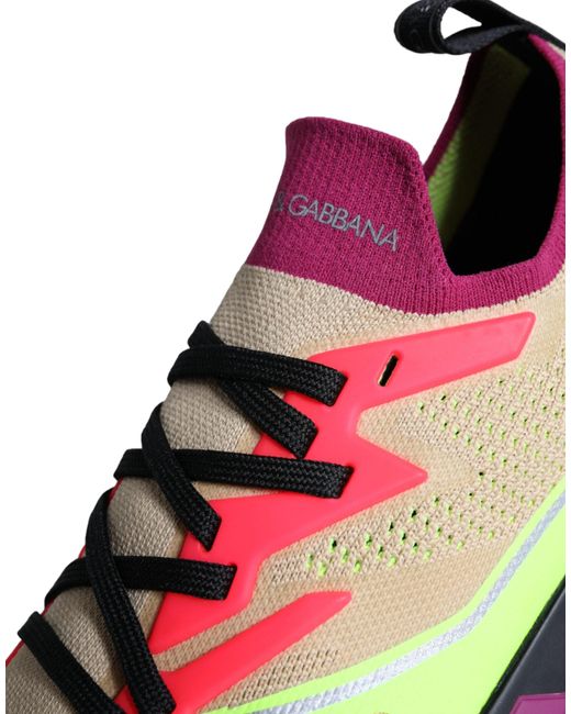 Dolce & Gabbana Pink Super King Low Top Sneakers Shoes for men