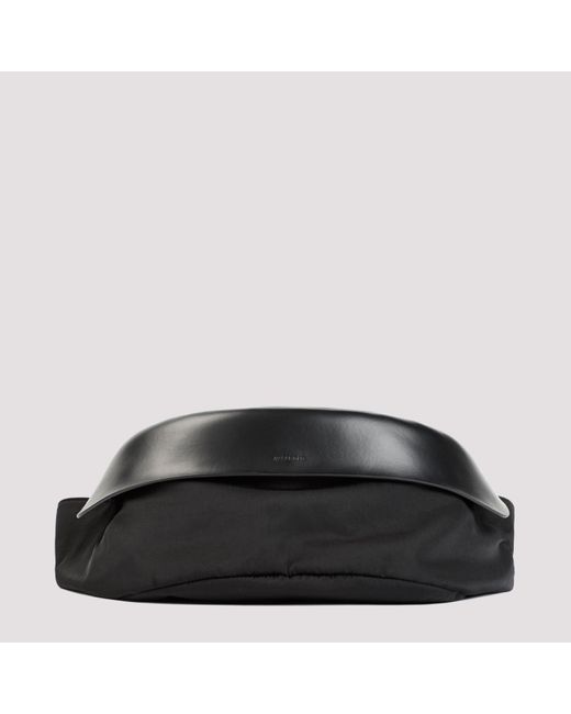 Jil Sander Black Leather Belt Bag With Logo for men