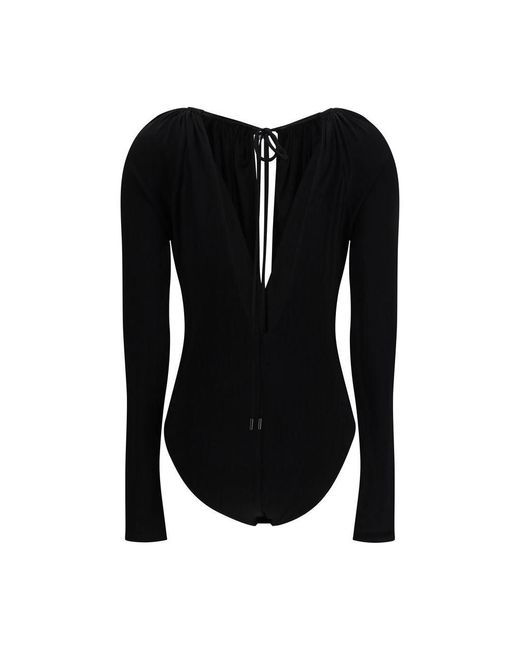 MARINE SERRE Black Viscose Top
