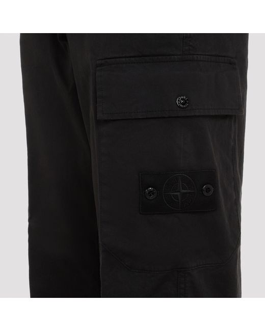 Stone Island Black Regular Fit Ghost Pant For for men