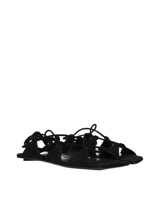 The Attico Black Reneè Sandals Suede