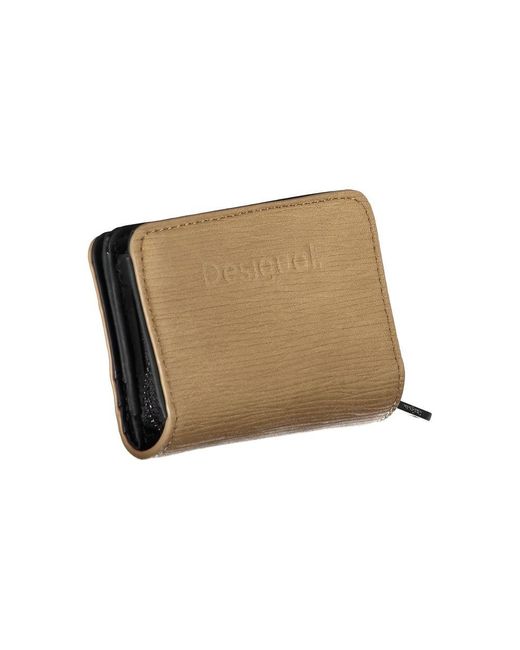 Desigual Natural Chic Wallet With Card Slots & Secure Closure
