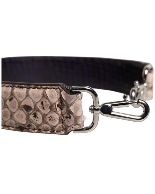 Dolce & Gabbana Black Cream Exotic Leather Bag Shoulder Strap for men