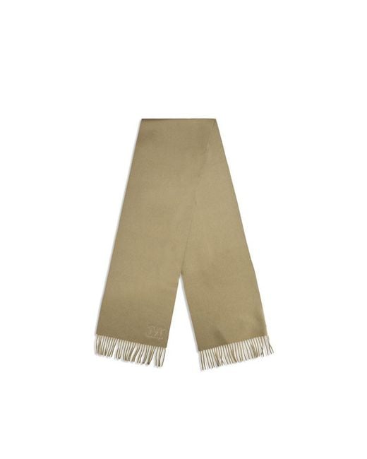 Max Mara Green Beige Cashmere Scarf
