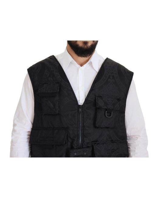 Dolce & Gabbana Blue Elegant Sleeveless Vest Jacket for men