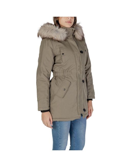 ONLY Natural Green Polyester Jackets & Coat