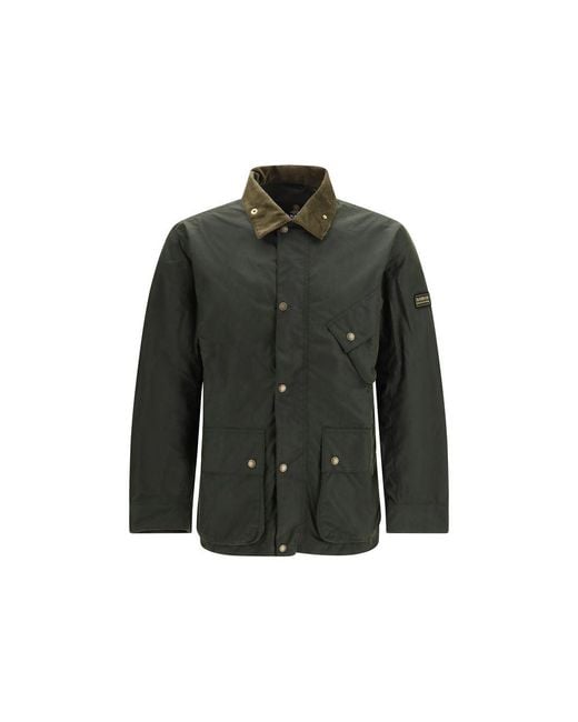 Barbour Green Bicolor Cotton Full for men