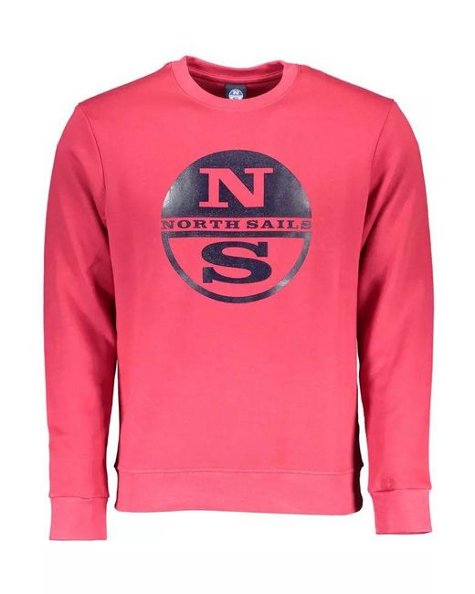 North Sails Pink Cotton Sweater for men