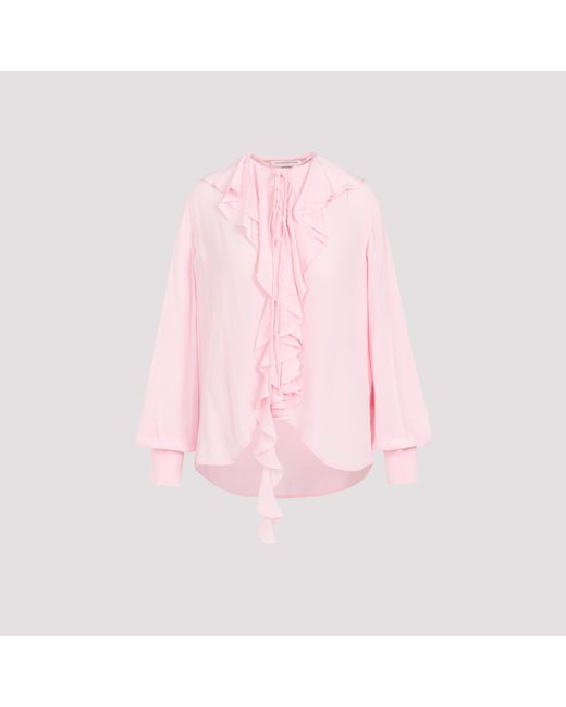 Victoria Beckham Pink Orchid Romantic Silk Blouse for men