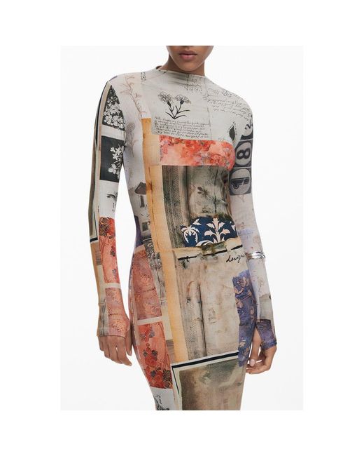 Desigual Natural Elastane Dress