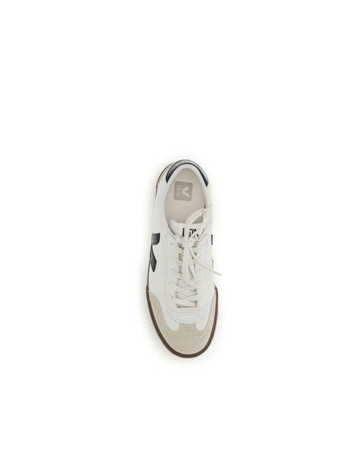 Veja White Calf Leather Bos Taurus Athletic Sneakers for men
