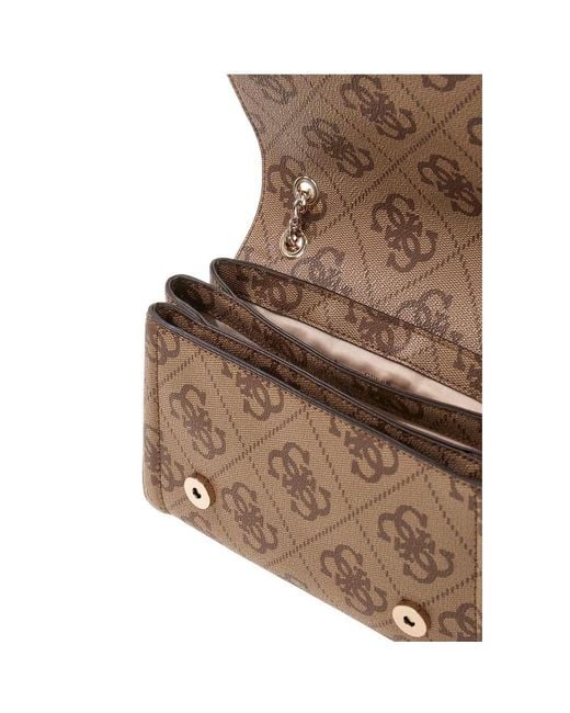 Guess Brown Bicolor Polyethylene Handbag