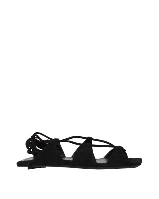 The Attico Black Reneè Sandals Suede