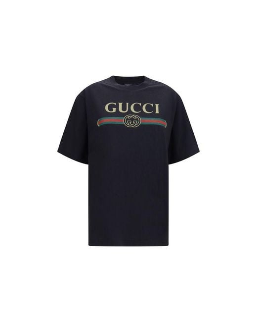 Gucci Blue Black Cotton T