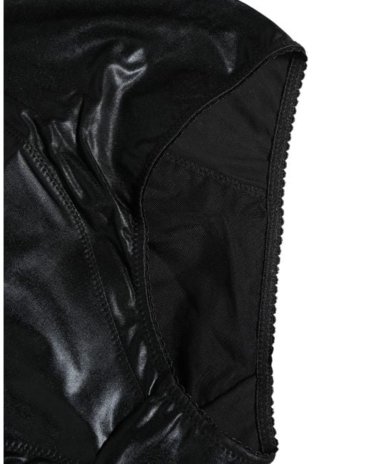 Dolce & Gabbana Black High Waisted Slip Girdle Panty Underwear