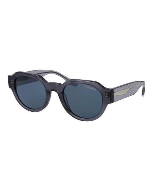 Trussardi Blue Gray Acetate Sunglasses